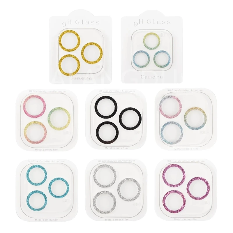 Bling Glitter Diamond Clear Kameraobjektiv-Schutzhülle für IPhone 13 12 11 15 Pro Max Mini 14 Plus 13Pro 12Pro_voghion.com