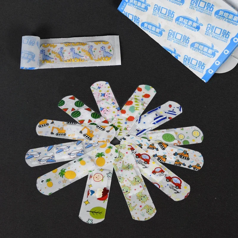 120pcs/lot First-aid Kit Plaster Wound Strip Patches Cute Cartoon Children Curitas Kids Band Aid for Baby Self-adhesive Bandages