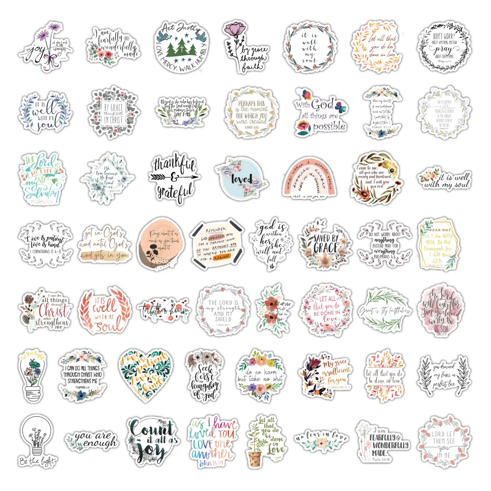 10/30/50/100Pcs New Bible Stickers For Suitcase Skateboard Laptop Luggage  Fridge Phone Car Styling Sticker - AliExpress