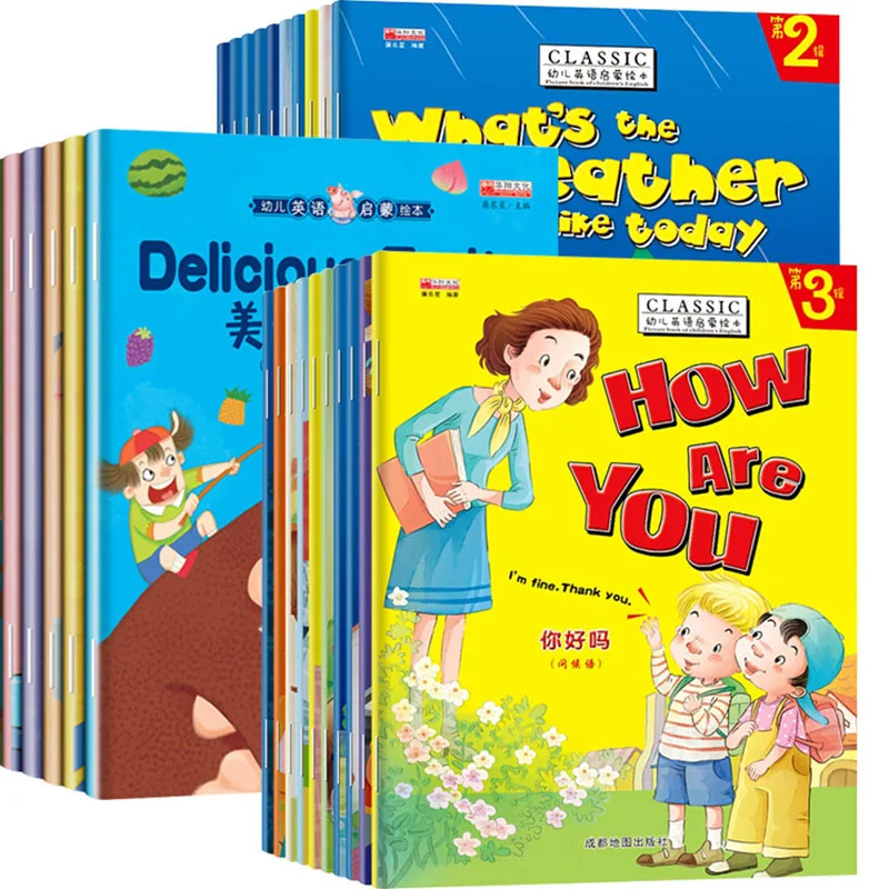 

Children's English enlightenment picture book, 10 volumes, children's books, early education, learning, color picture book with