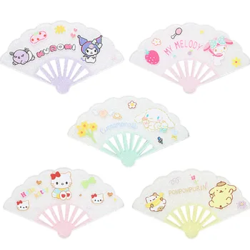 카와이 산리오스 미니 팬 시리즈, 헬로키티 쿠로미 크리에이티브 만화 수지 DIY 머리핀 냉장고 자석 액세서리, 10 개 상품 이미지