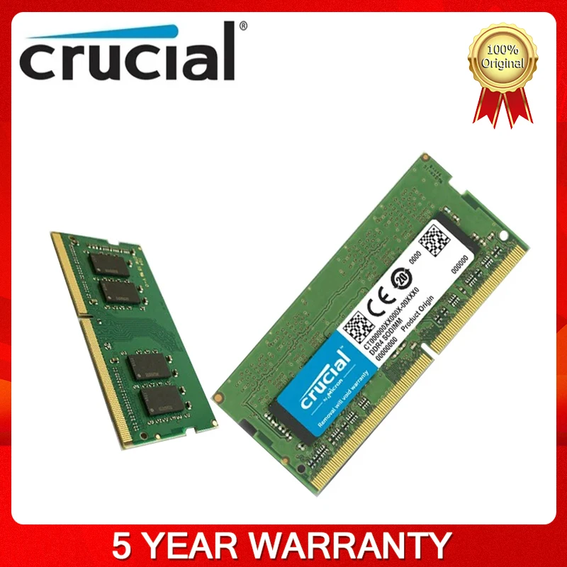 

100% Original Crucial DDR4 RAM Memory PC4 notebook 8GB 16G 32G 3200MHz 1.2V so-dimm For Laptop notebook Mac Book