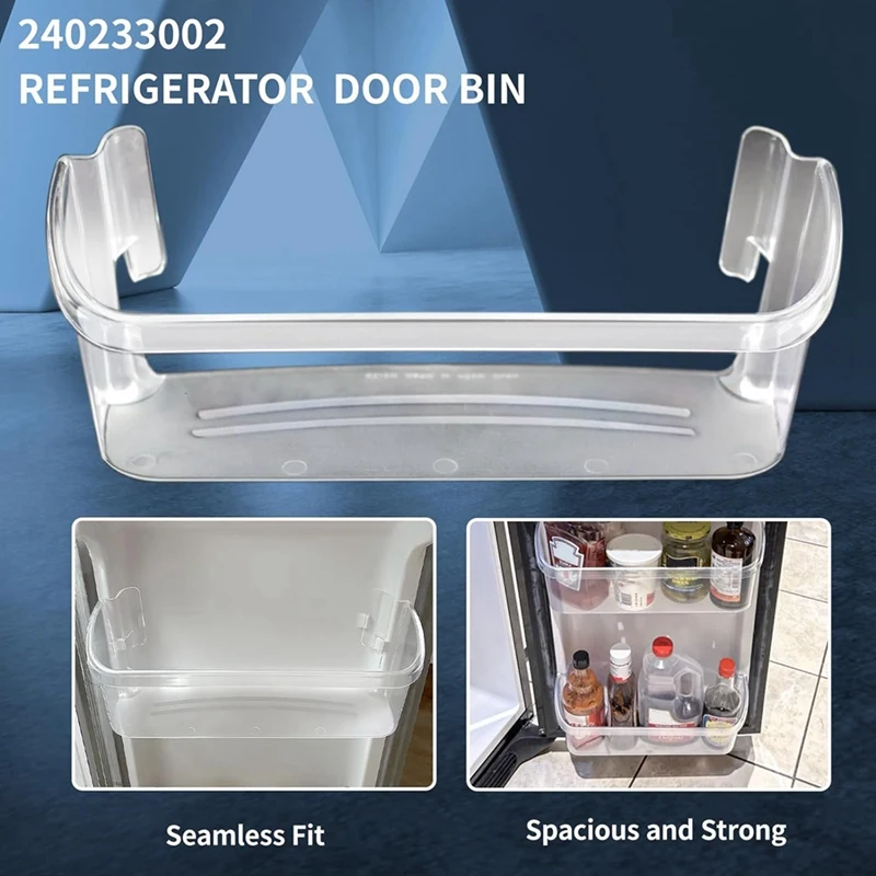 240323002 Refrigerator Door Bin For Refrigerator Parts Bottom Fridge Shelves 2PACK