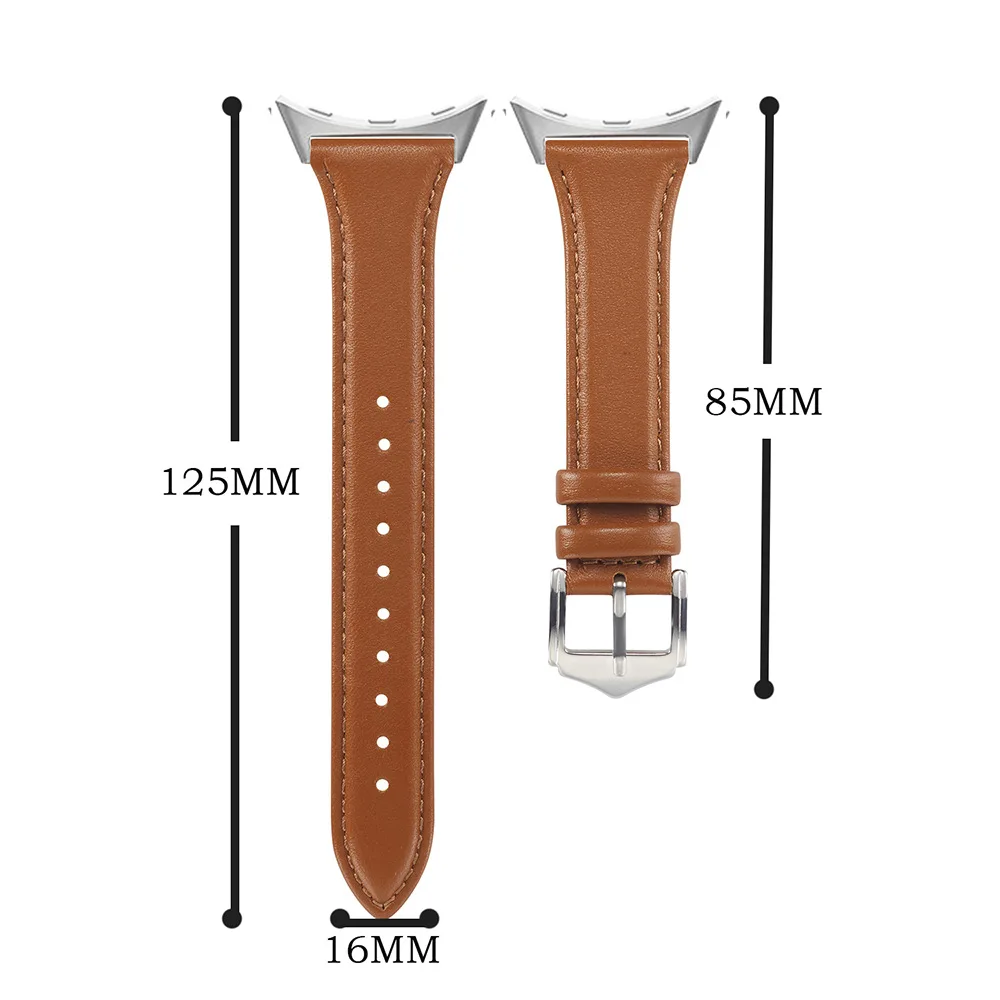Elegant Genuine Leather Watch Strap with Water Drop Buckle – Fashion Small Waist Design