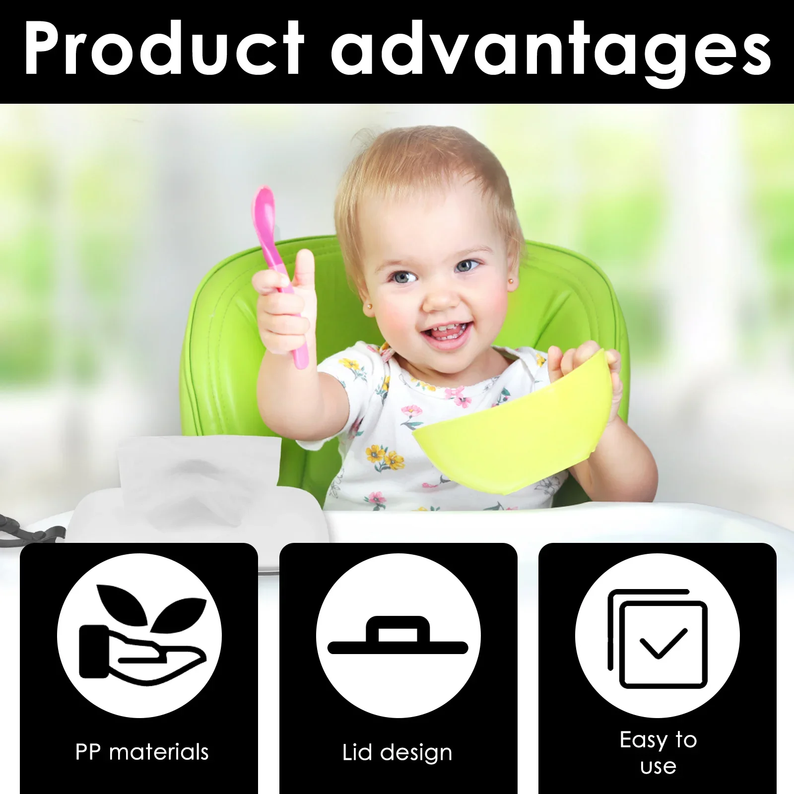 2 Pcs Wipes Dispenser Portable Baby Wipe Storage Box Case Sealing Design Lids Container Heart Shaped Lid Adult Reusable 4