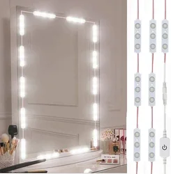 LED Vanity Mirror Light Kit - Touch Control Dimmable Waterproof Front Lamp for Makeup and Dressing Tables (WHITE)