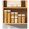 Sealed Plastic Food Storage Box Cereal Candy Dried Jars with Lid Fridge StorageTank Containers Household Items Kitchen Organizer 6