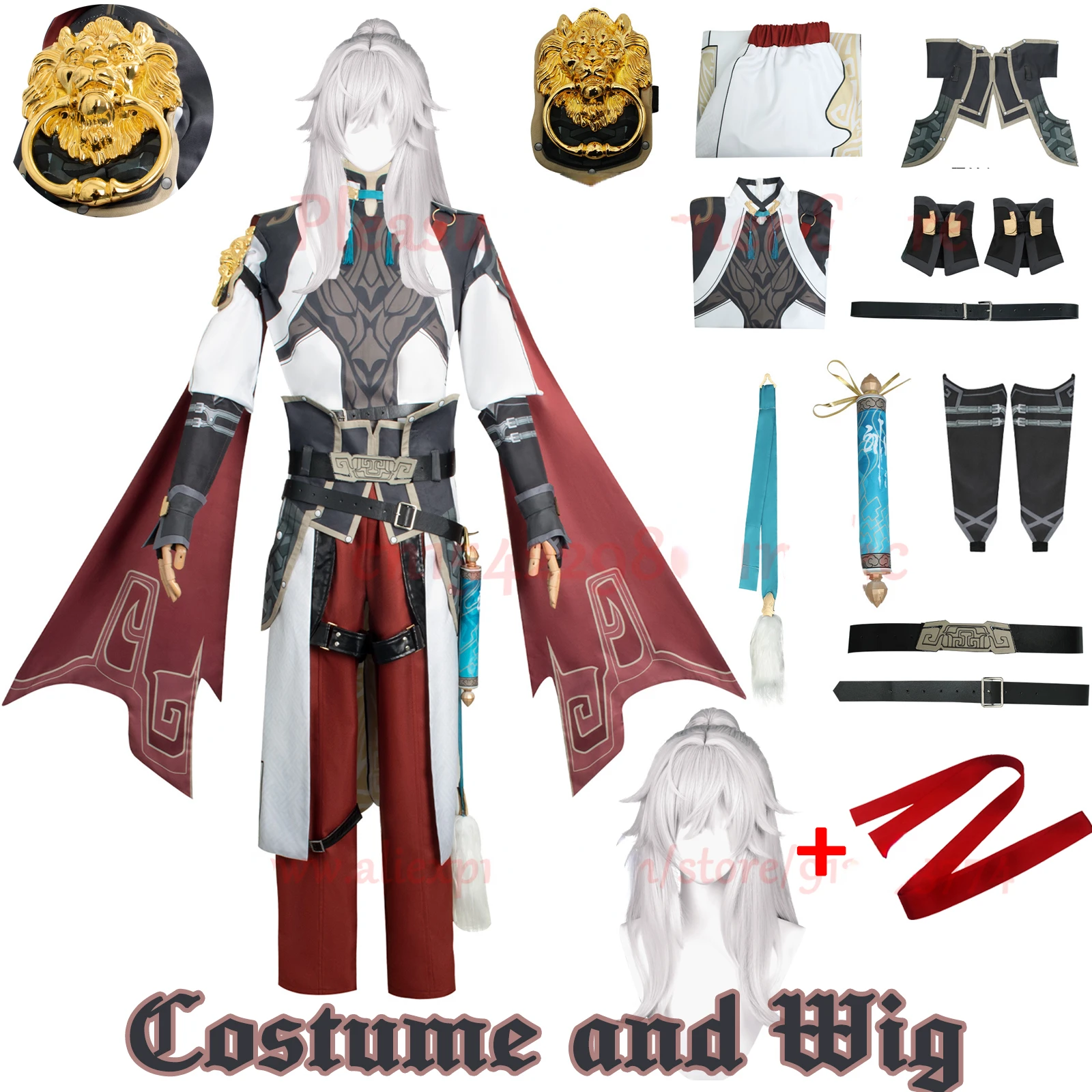 

XS-2XL In Stock Game Honkai Star Rail Cosplay Jing Yuan Cosplay Costume Full Set Jingyuan Wig Cosplay uniform outfit