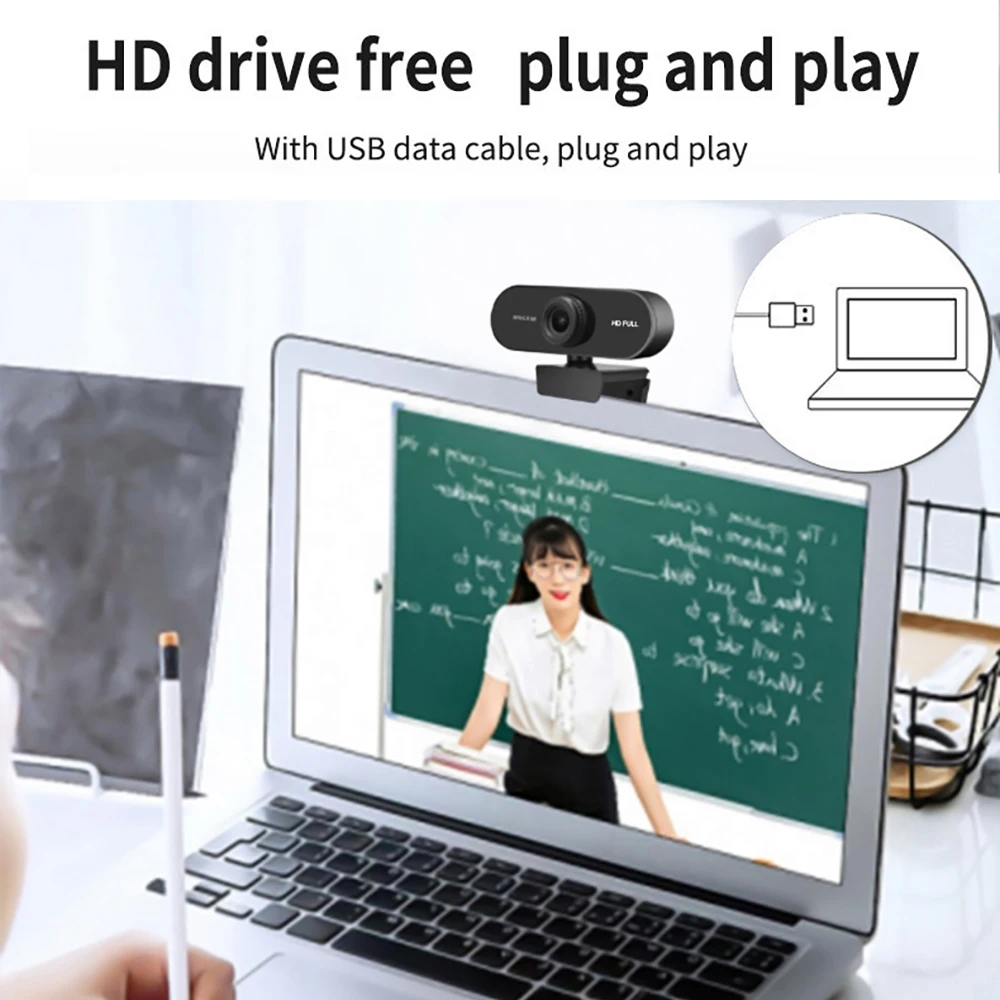 elough 2K HD Webcam for Desktop Laptop Computer  Mini USB Web Camera with Microphones Web Cam for YouTube Skype