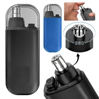 Portable Nose Hair Trimmer 2 in 1 Rechargeable USB Eyebrow Facial Hair Trimmer Clipper Powerful Electric Nose Hair Shaving Tools 1