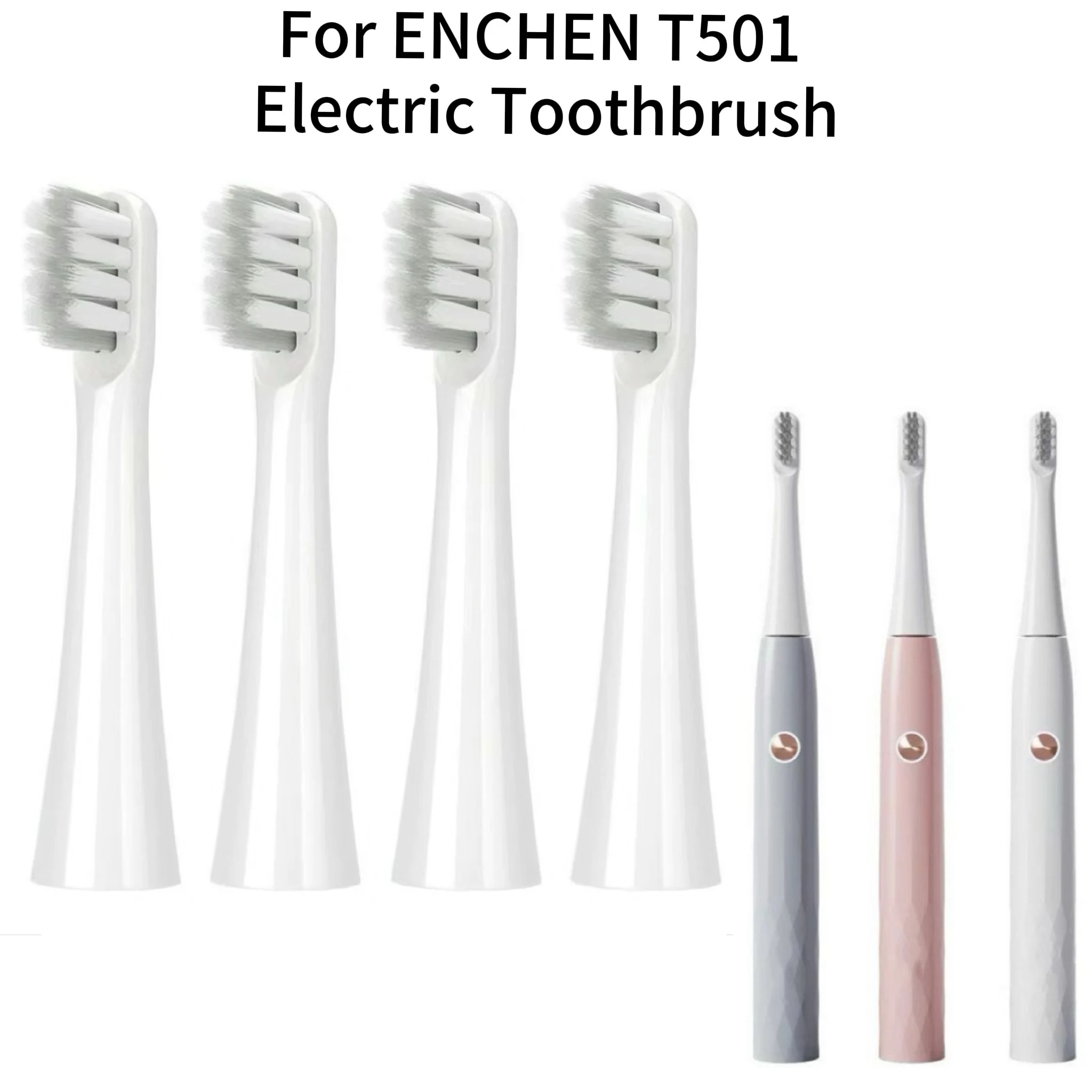 For ENCHEN T501 Electric Toothbrush Heads Bristles Enchen T501 Replacement Brush Heads,4/8/16pcs