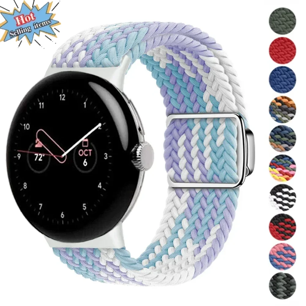 Magnetic Nylon Braided Loop Strap - Adjustable and Replaceable Wristband Bracelet