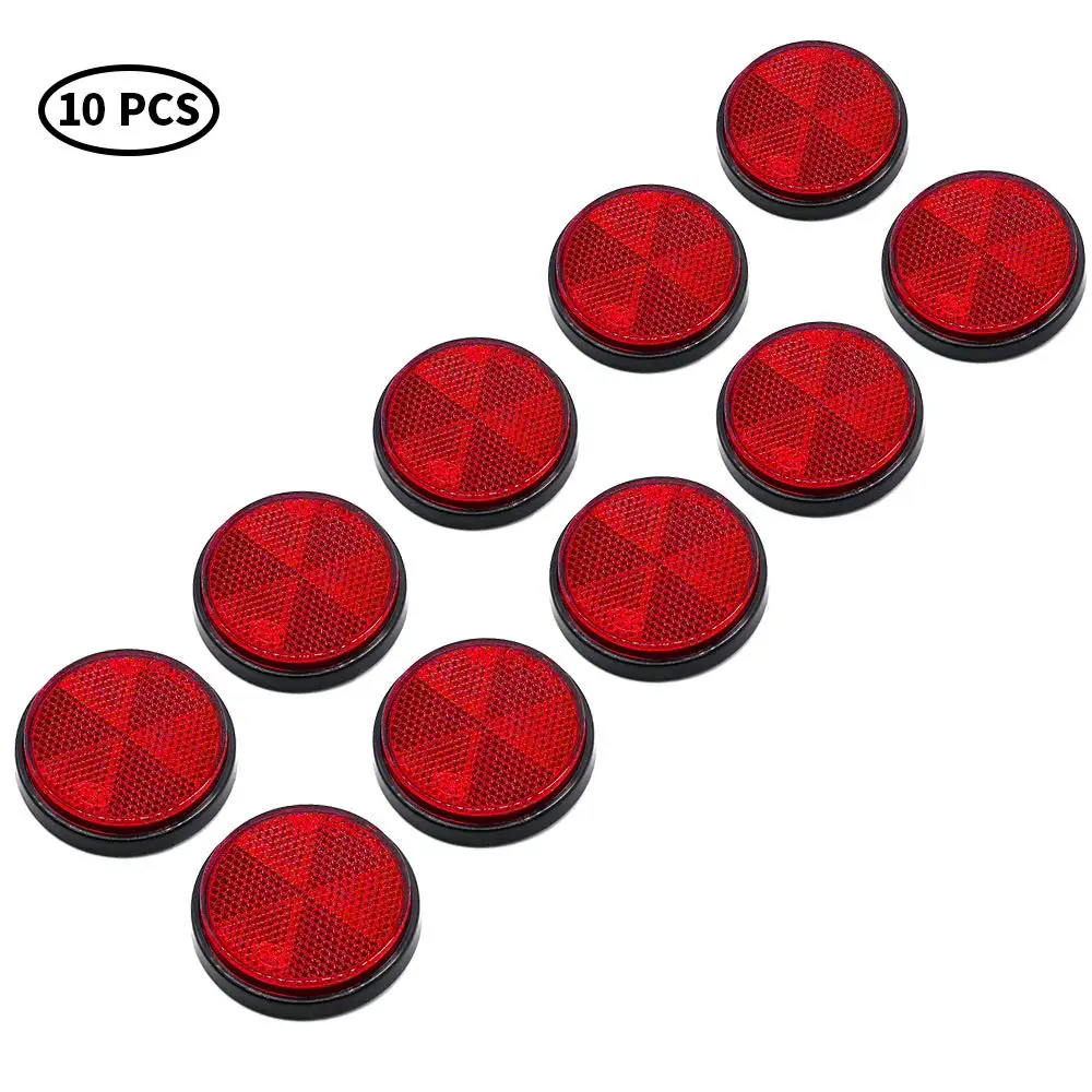 AOHEWEI 10er-Pack runder Reflektor für Wohnwagen, LKW, Anhänger, selbstklebender runder Reflektor – Detail 2