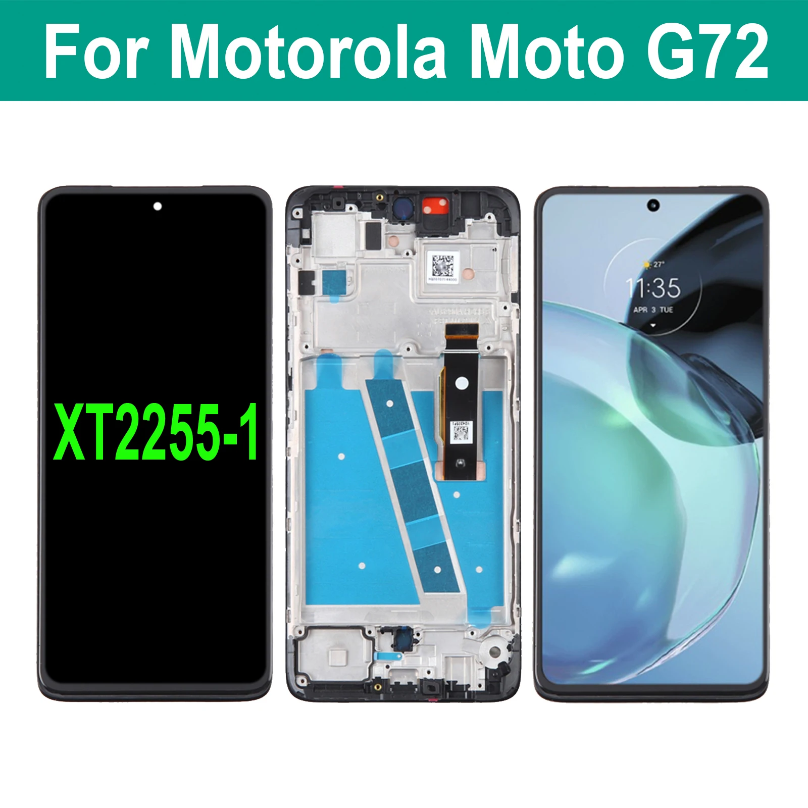 

Original 6.6'' For Motorola Moto G72 XT2255-1 LCD Display Touch Screen Digitizer Assembly