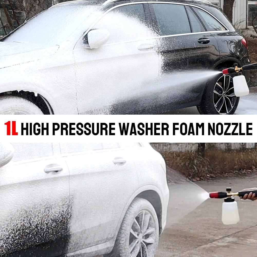 Car Wash Foam Maker Snow Foam Lance 1000ML Foam Nozzle For Karcher Elitech Daewoo Bort AR Bosche Mac High Pressure Washer