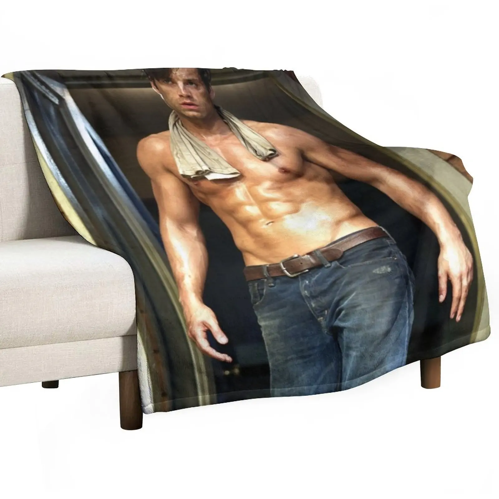 

Sebastian Stan Throw Blanket Cute Blanket Luxury Brand Blanket wednesday