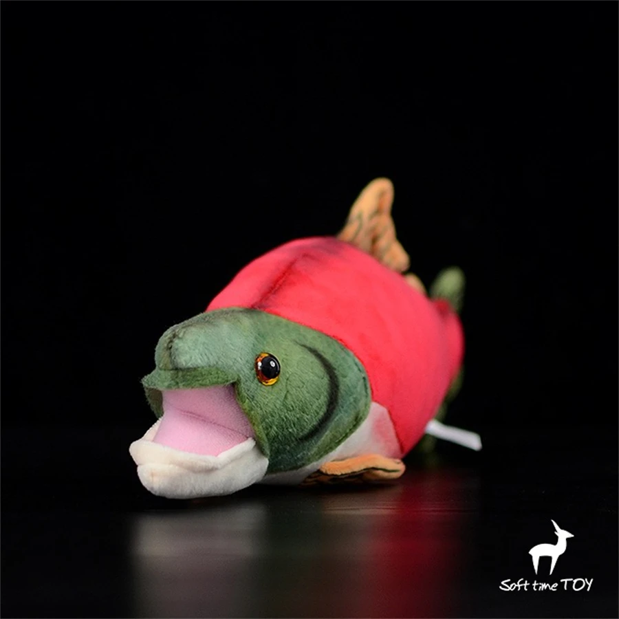 Redfish High Fidelity Anime Cute Plushie Sockeye Salmon Plush Toys Lifelike Animals Simulation Stuffed Doll Kawai Toy Gifts Kids 3