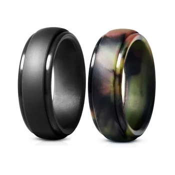 Comodo anello in silicone da uomo: fascia resistente e flessibile per stili di vita attivi |   Regalo perfetto per papà e atleti