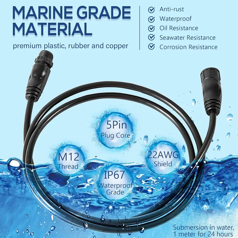 

NMEA 2000 (N2K) Backbone, Drop or Extension Cable 1 Meter (3FT 3 Inches) for Lowrance Simrad B&G Navico Garmin Networks