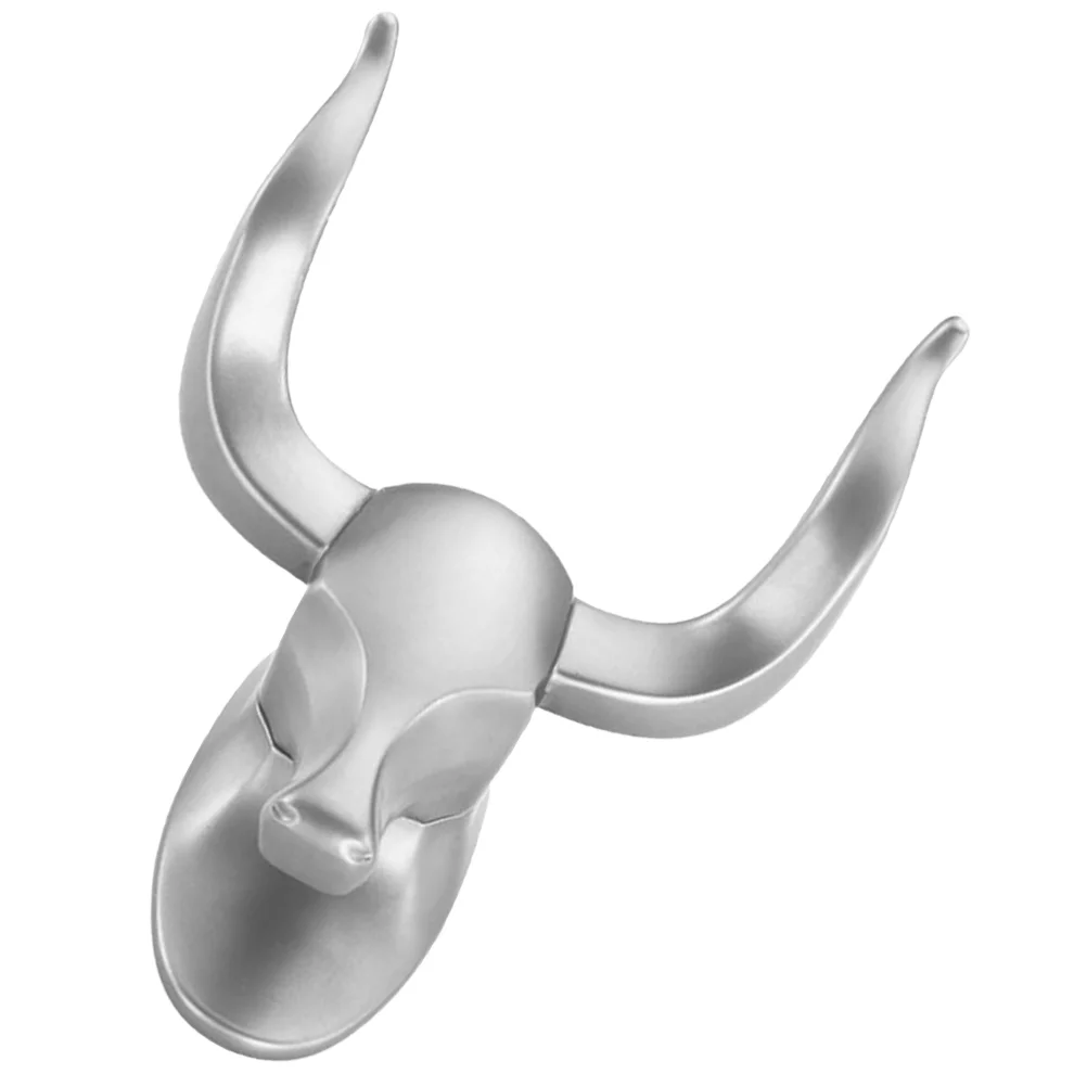 

Household Creative Wall Hook towel Stylish Cow Head Shaped Hook Heavy Duty Wall Mounted No Drilling Hook hat hanging hooks