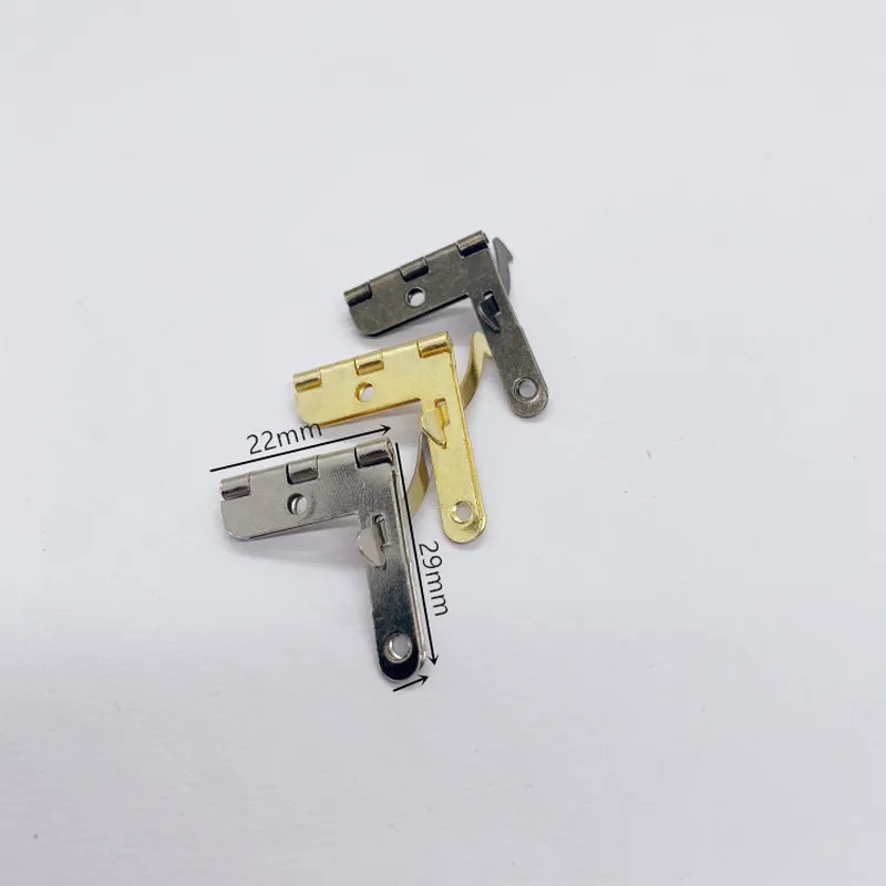 10psc/lot Antique Bronze 90 Degree Support Spring Hinge for Wooden Jewelry Box Gift box furniture Hardware Accessories 22*29cm
