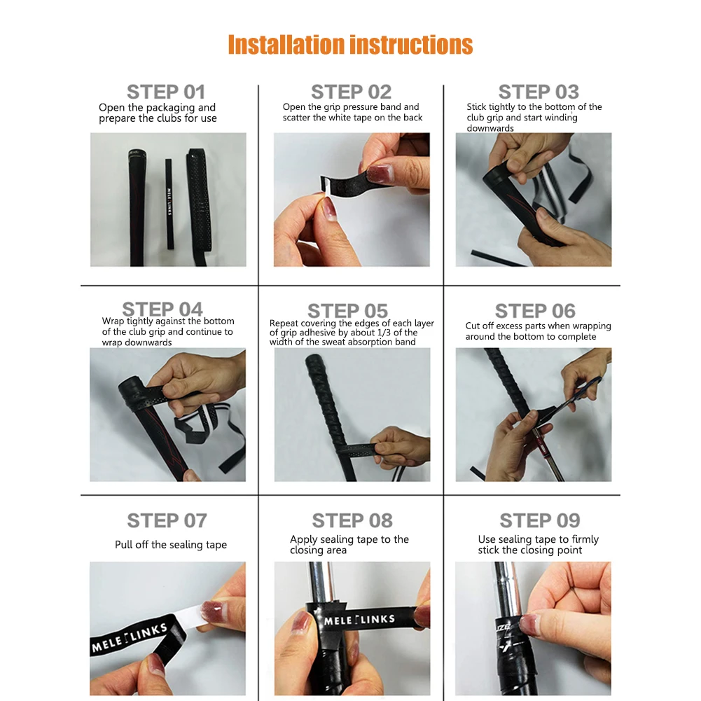 Golf Club Grip Tape PU Golf Club Grip Winding Belt Non-slip Stays Dry Sweatproof Quick Replacement Training Aids Supplies