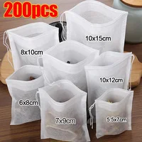 Non-woven Fabric Disposable Tea Filter Bags Empty Sealed Filters Bags with Drawstring Kitchen Teaware for Coffee Spice Wholesale 2