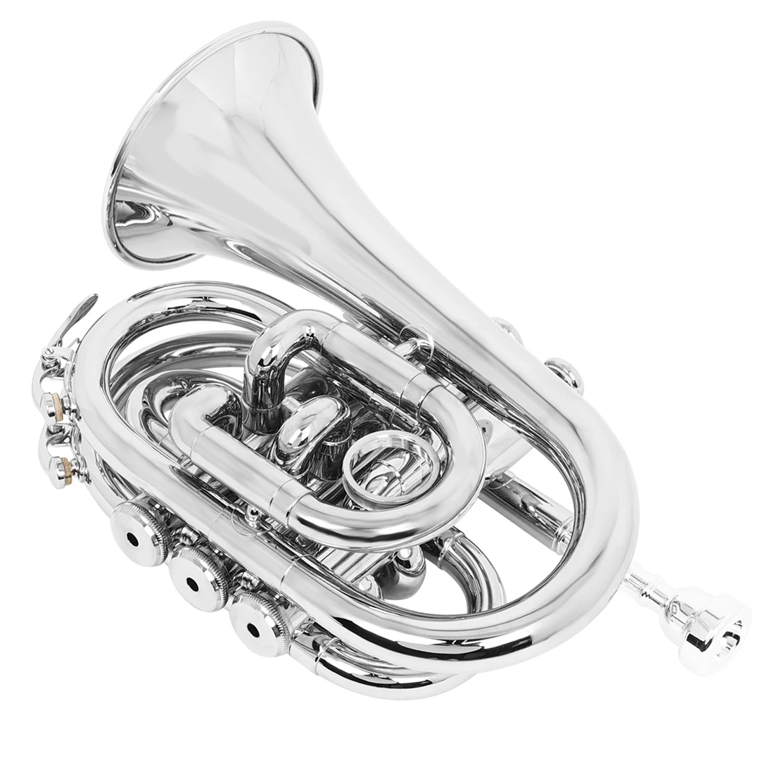 SALD Eb Palm Horn Bb Silver Brass Rustproof Wind Music Instruments with Bag Gloves Wipe Cloth Parts