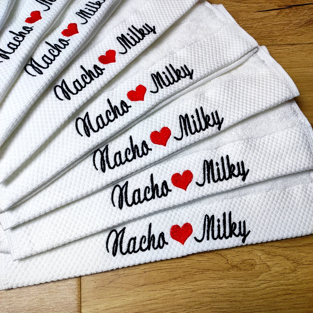 White Cotton Face Towel Hand Towel Bath Towel Hotel SPA Club Sauna Beauty Salon Free Custom Embroidery Beautiful LOGO its Name 2