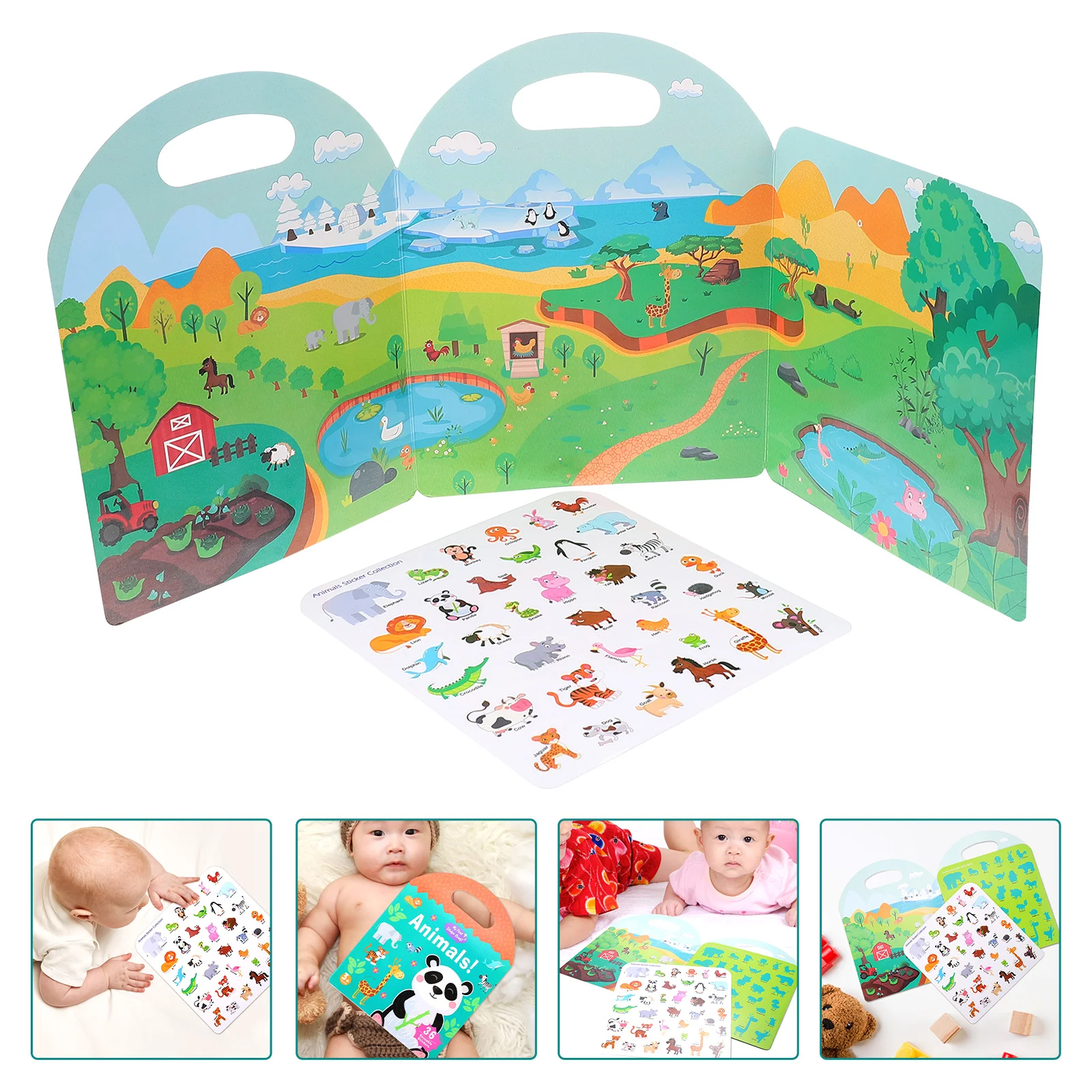 

Children's Quiet Book Stickers for Kids Montessori Toys 2 Year Old Preschool Learning Activities Study