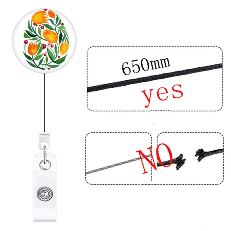 Kawaii Nurse Badge Reel Easter Retractable with Alligator Clip Thick Pull  Cord Classroom Prize Xmas Party Favors Gift