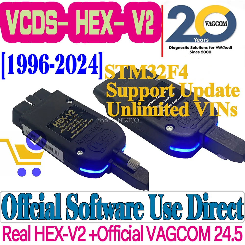 

[1996-2024] Update Unlimits VINs Real V2 24.5 Online VAG HEX V2 Hardware Usb Interface For VAG COM Diagnostic Coding VCDS TOOL