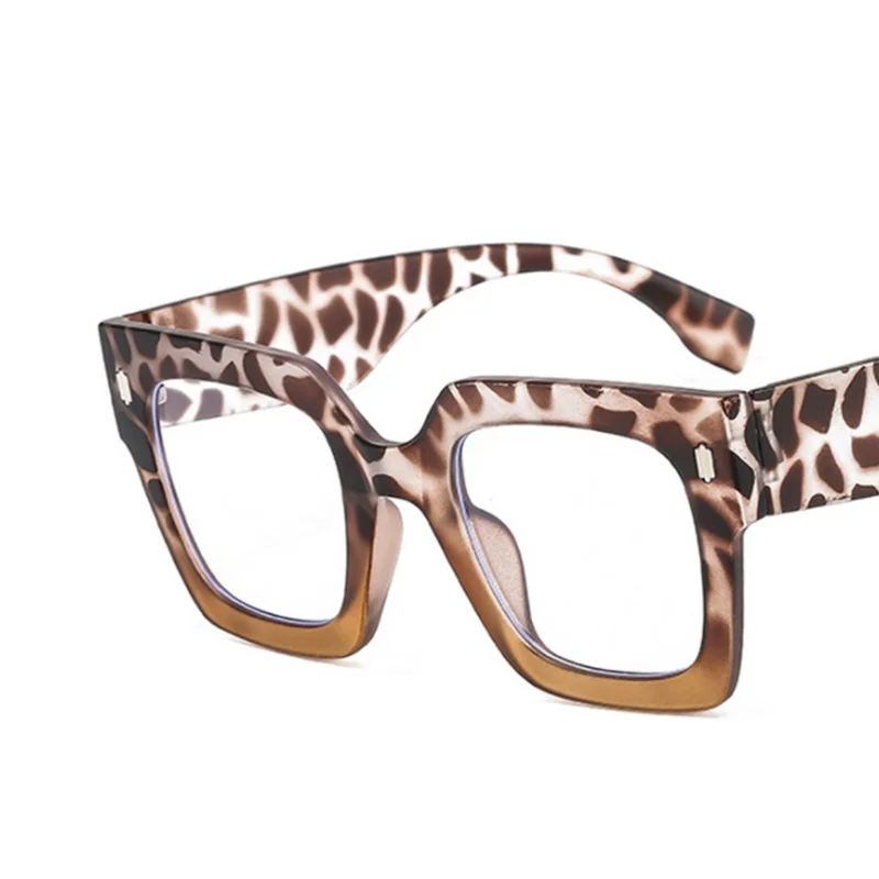 Rice Nails Big Frame Clear Lens Glasses Oversize Square Myopia Nerd Spectacles Degree -0.5 -1.0 -2.0 -3.0 -4.0 to -6.0 3