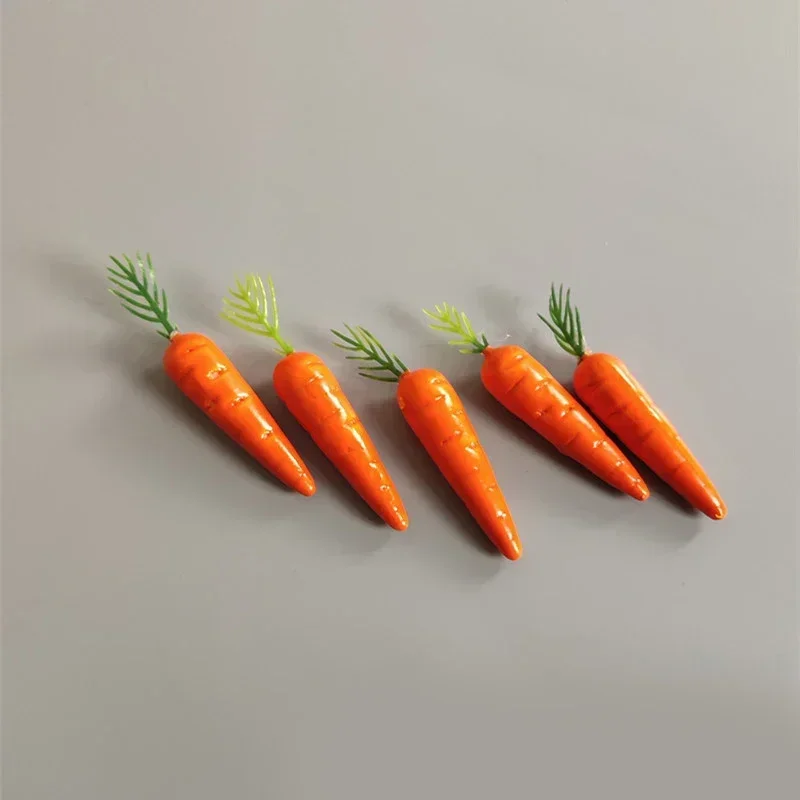 10Pcs Easter Decoration Simulation Carrot Artificial Mini Foam Vegetable Carrots Easter Ornament Home Decoration Kids Gift