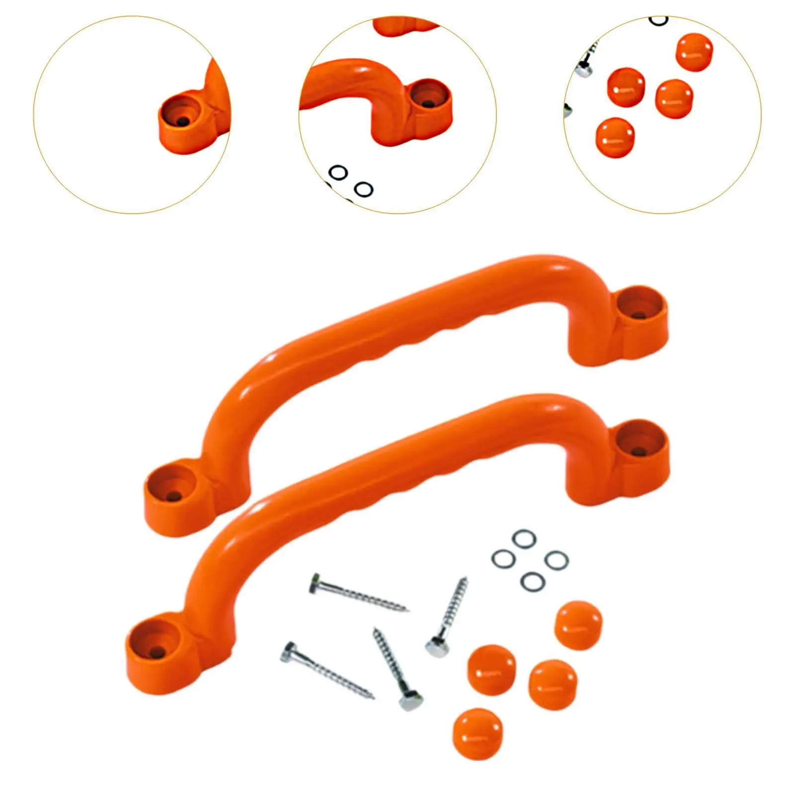 2x Playground Accessories Swing Set Attachments Multipurpose Playhouse Grab Handle Bar for Park Tree House Climbing Outside