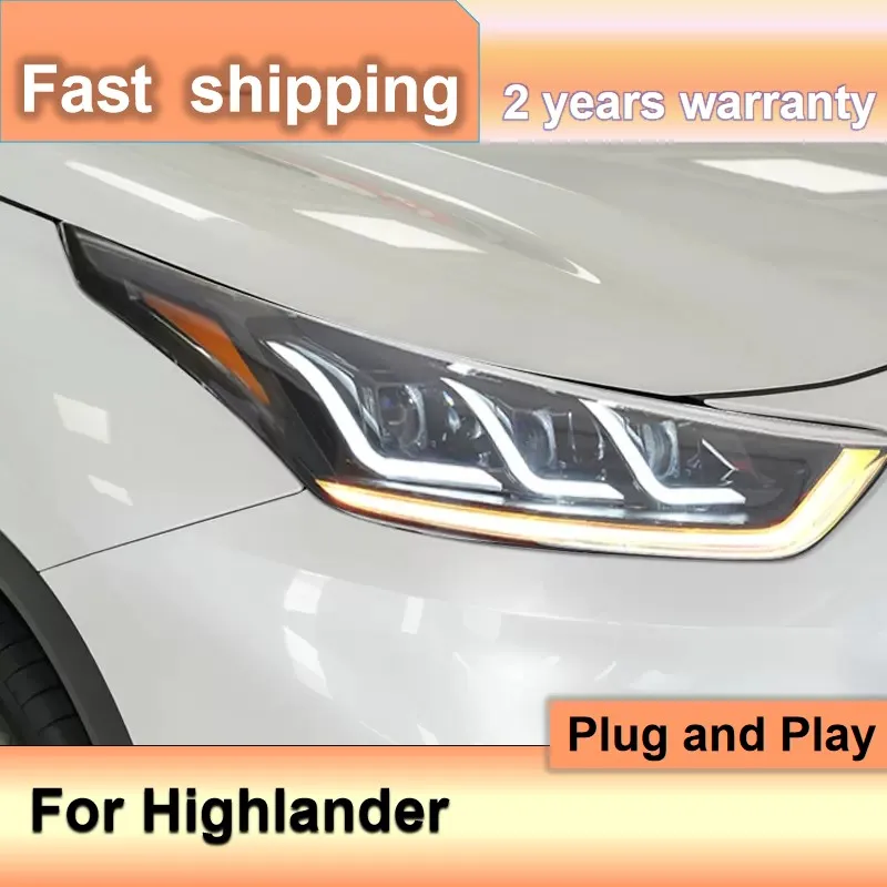 

Автомобильные аксессуары для Toyota фара Highlander 2021-2023 Crown Kluger, передняя фара DRL, сигнал поворота, линза дальнего света