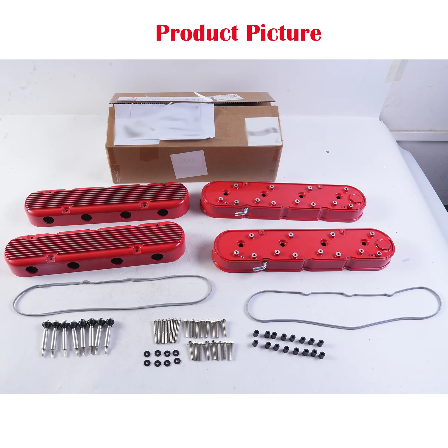 2pcs Gloss Red Valve Covers For LS Chevy LS1 LS2 LS3 LSX 241