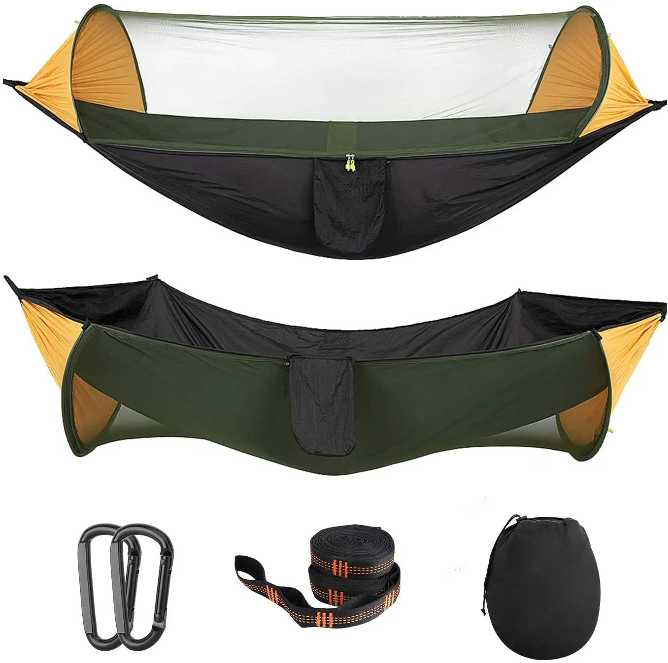 

Camping Hammock with Mosquito Net 2 in 1 Hanging Hammock Lightweight Portable Swing Sleeping Hammock for Travel