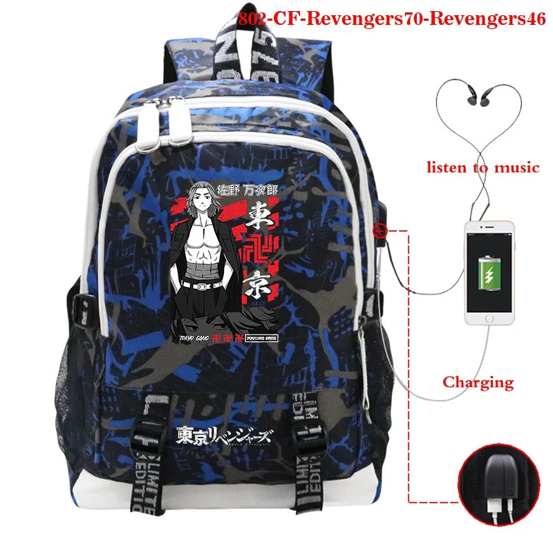 Многофункциональный рюкзак AnimeTokyo Revengers, повседневный рюкзак унисекс для ноутбука, рюкзак для студентов, школьные сумки