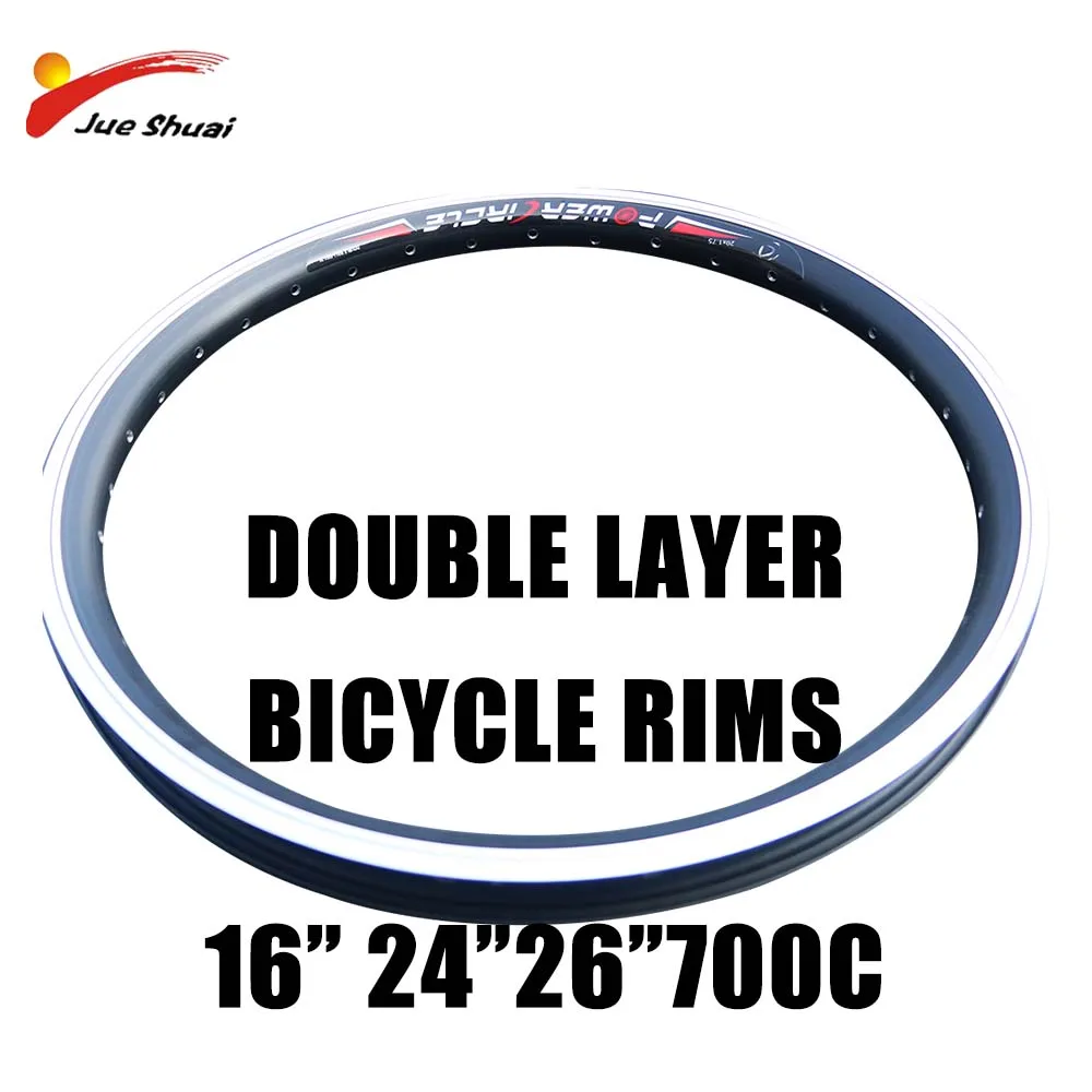 Double Layer Bicycle Wheel Rim 16inch 24inch 700C MTB Bike Tire Rims