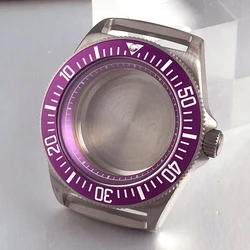Titanium 42mm FXD 20BAR Sapphire Watch Case with Multicolor Luminous Dial - Fit NH35 NH36 NH38 (Only case - purple)
