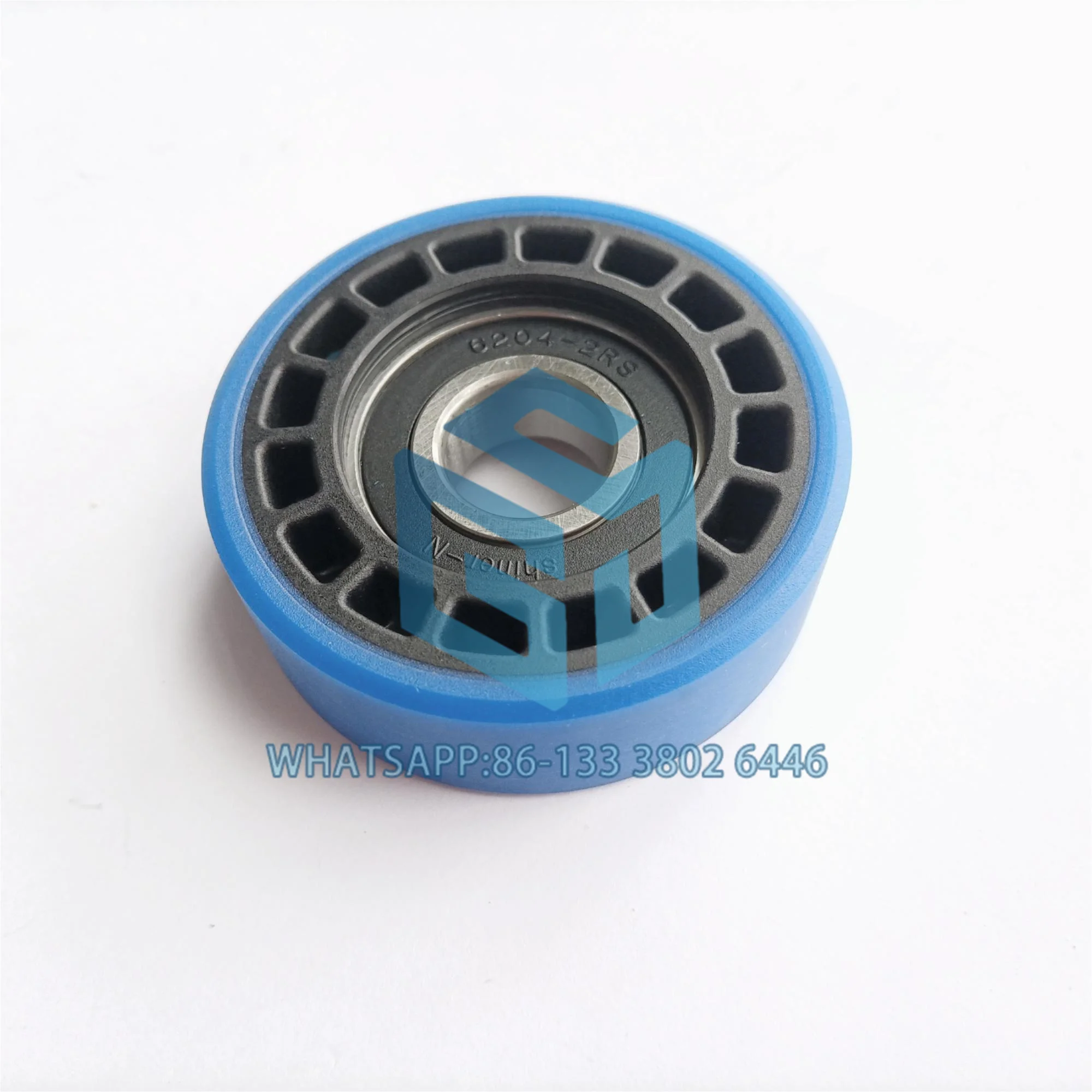 Escalator Step Chain Roller Blue Wheel Diameter 76mm Thickness 25mm Bearing 6204 Elevator Spare part
