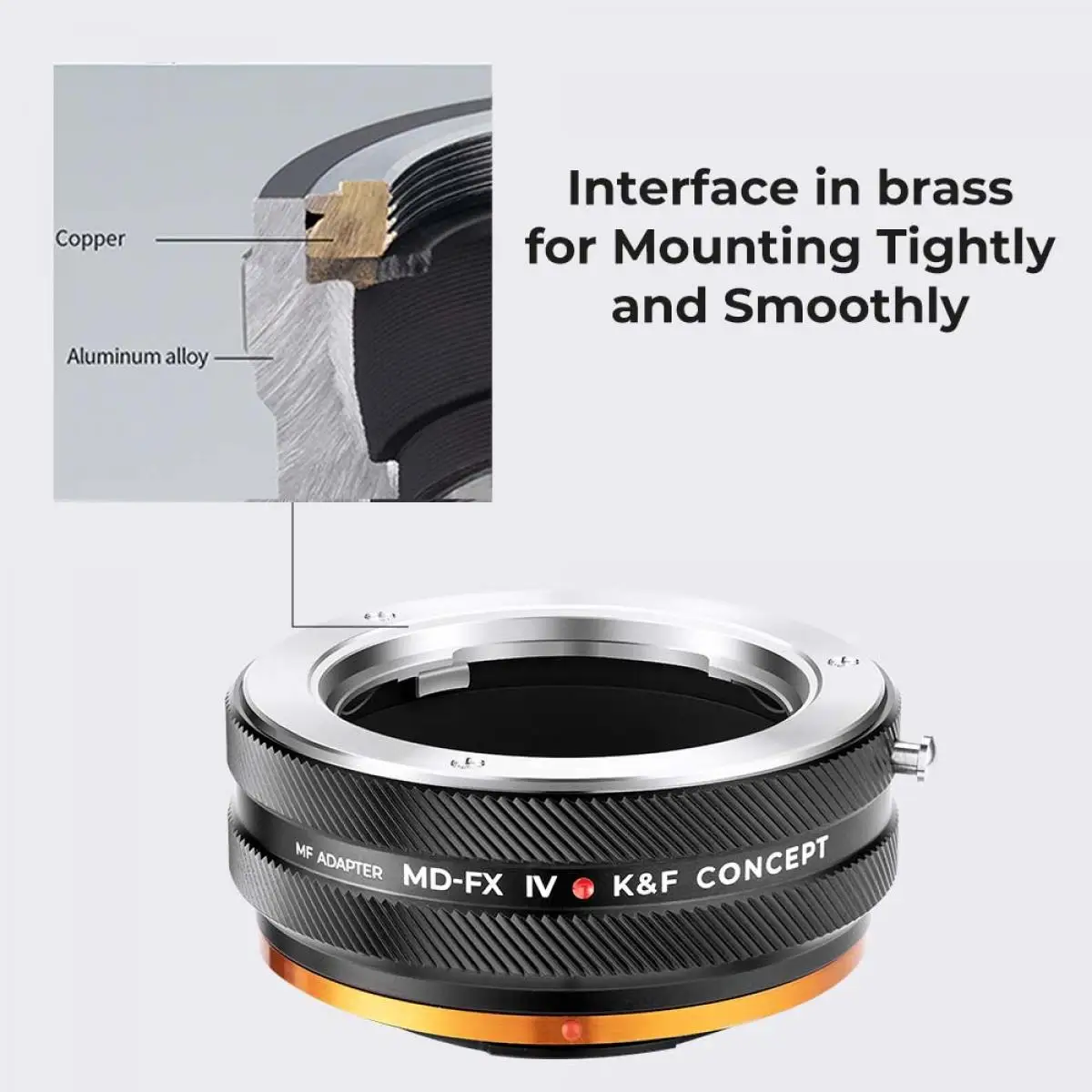 K F Concept MD-FX PRO Minolta (SR/MD/MC) lensa dudukan ke Fuji X - Main Image