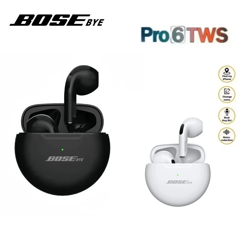 Original For BOSEbye Air Pro 6 Earphone TWS 9D HIFI Headset Bluetooth Music Earbuds For IPhone Android Wireless Pods Headphones bluetooth earbuds