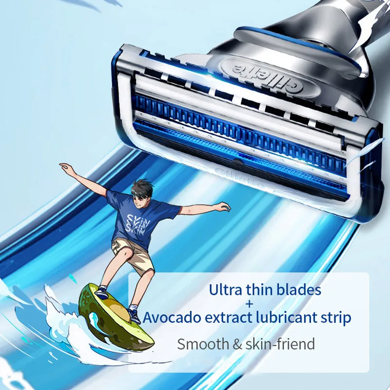 Gillette Skin Guard Razor Heads for Sensitive Skin Lubrication Protection Skin Replaceable Blades Multiple Sets To Choose