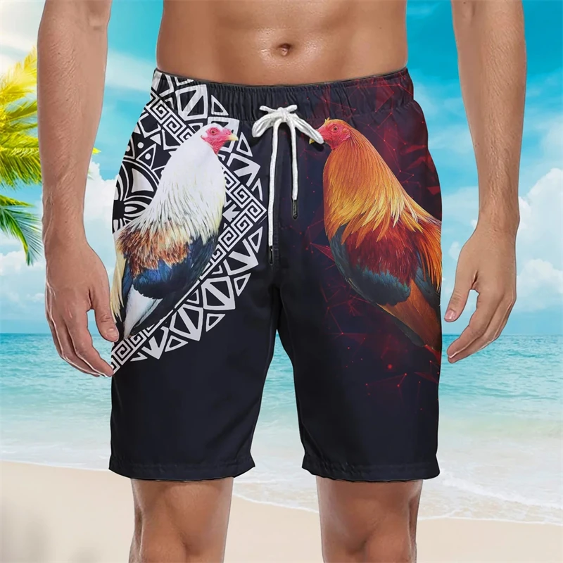 Cows Chickens Sheep And Pigs 3D Printed Short Pants Streetwear Beach Shorts Sport Casual Swimwear Male Men Kids Clothing 2