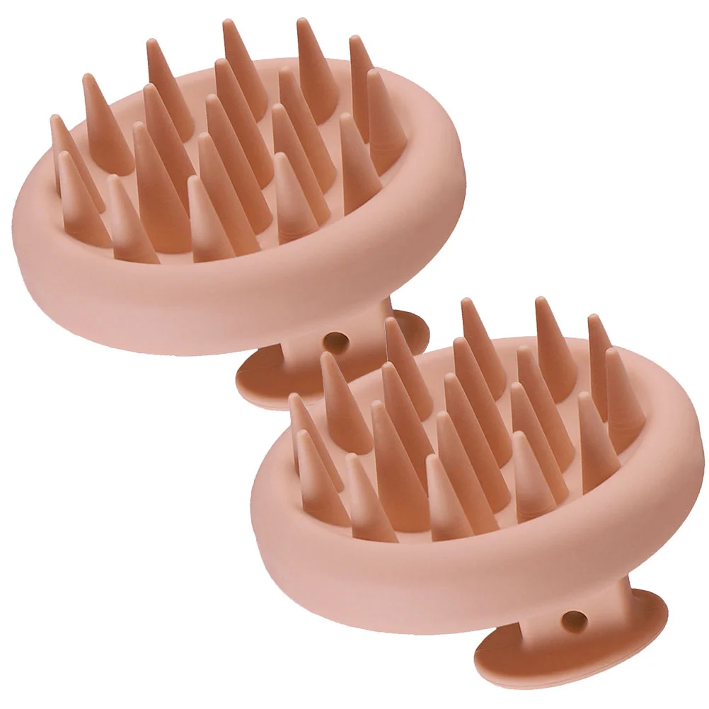 2pcs Manual Shampoo Brush Silicone Hair Wash Foaming Brush Handheld