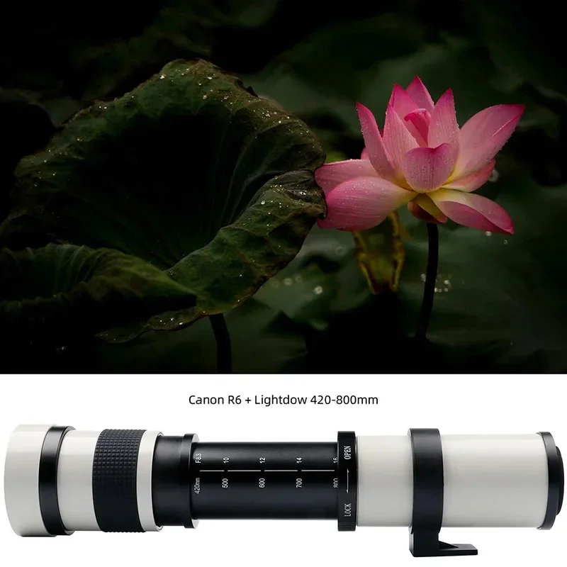 Manual Focus Telephoto Zoom Lens 420-800mm F8.3-16 with 2X Converter 67mm UV fil
