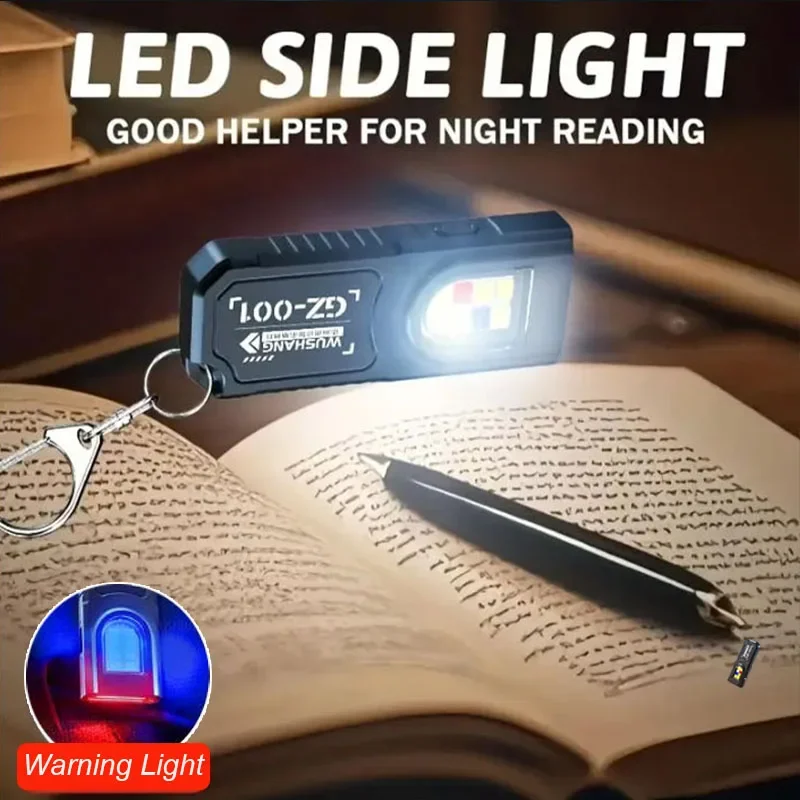 Rechargeable LED Keychain Flashlight - 550LM Portable Mini Torch with Magnet