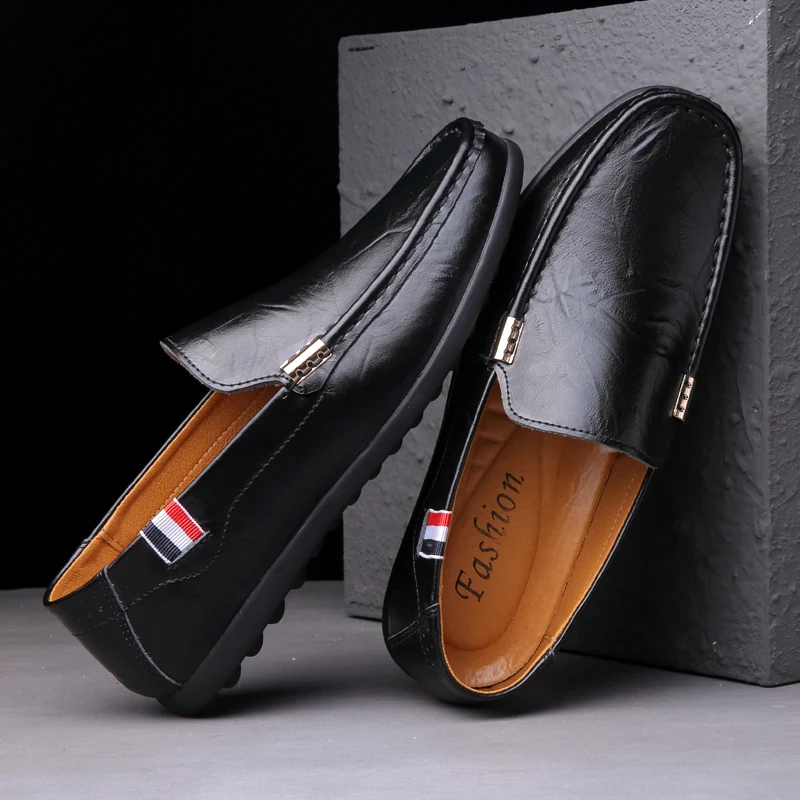 2023 New Spring and Autumn Men's Casual Shoes Fashion Business Casual Shoes Anti Slip Driving One Step Outdoor Walking Shoes